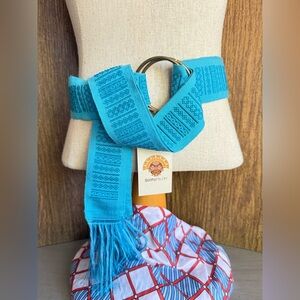 Quipupallay Andean Turquoise Artisan Woven Sash Fringe Wrap Belt‎ 49” Ecuador